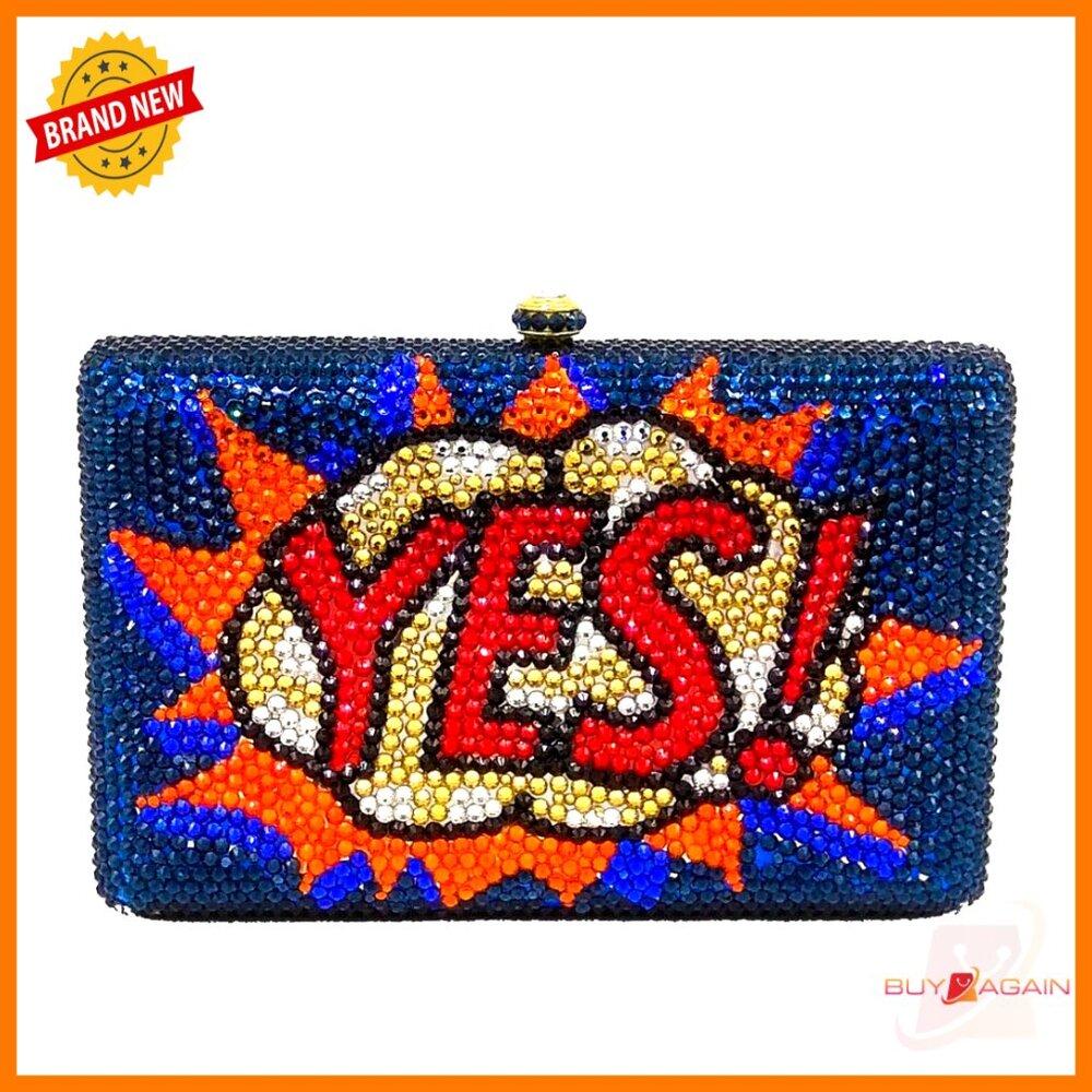 Mini Crystal Clutch Evening Bag Rhinestone Party Prom Dinner Purse